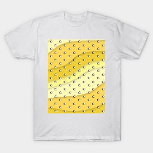 Yellow Waves Retro Aesthetic Stars / VSCO Stars T-Shirt